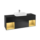 Villeroy & Boch Finion vanity unit with 4 pull-out compartments for countertop basins, rack element left & right