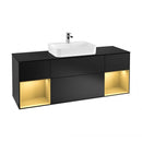 Villeroy & Boch Finion vanity unit with 4 pull-out compartments for countertop basins, rack element left & right