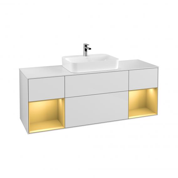 Villeroy & Boch Finion vanity unit with 4 pull-out compartments for countertop basins, rack element left & right