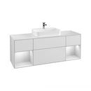Villeroy & Boch Finion vanity unit with 4 pull-out compartments for countertop basins, rack element left & right