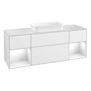 Villeroy & Boch Finion vanity unit for countertop basin with 4 pull-out compartments, rack element left & right