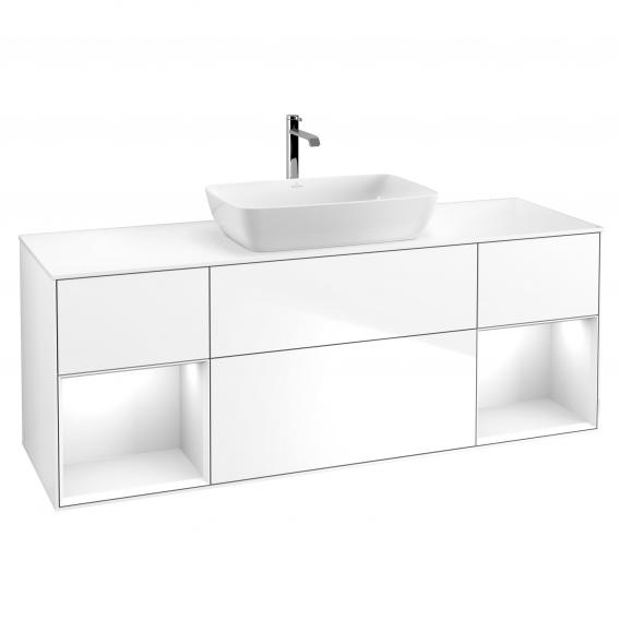 Villeroy & Boch Finion vanity unit for countertop washbasin with 4 pull-out compartments, rack element left & right
