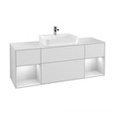 Villeroy & Boch Finion vanity unit with 4 pull-out compartments for countertop basins, rack element left & right