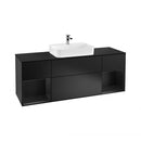 Villeroy & Boch Finion vanity unit with 4 pull-out compartments for countertop basins, rack element left & right