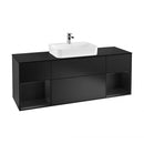 Villeroy & Boch Finion vanity unit with 4 pull-out compartments for countertop basins, rack element left & right