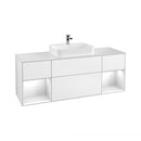 Villeroy & Boch Finion vanity unit with 4 pull-out compartments for countertop basins, rack element left & right