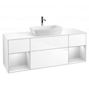 Villeroy & Boch Finion vanity unit for countertop washbasin with 4 pull-out compartments, rack element left & right