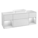 Villeroy & Boch Finion vanity unit for countertop basin with 4 pull-out compartments, rack element left & right