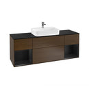 Villeroy & Boch Finion vanity unit with 4 pull-out compartments for countertop basins, rack element left & right