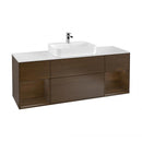 Villeroy & Boch Finion vanity unit with 4 pull-out compartments for countertop basins, rack element left & right