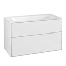 Villeroy & Boch Finion washbasin with vanity unit with 2 pull-out compartments white, with CeramicPlus