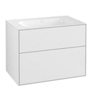 Villeroy & Boch Finion washbasin with vanity unit with 2 pull-out compartments white, with CeramicPlus