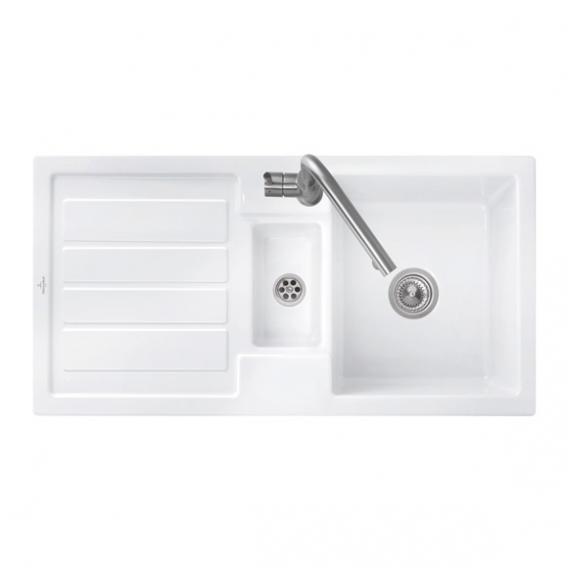 Villeroy & Boch Flavia 60 kitchen sink with half bowl and drainer, reversible