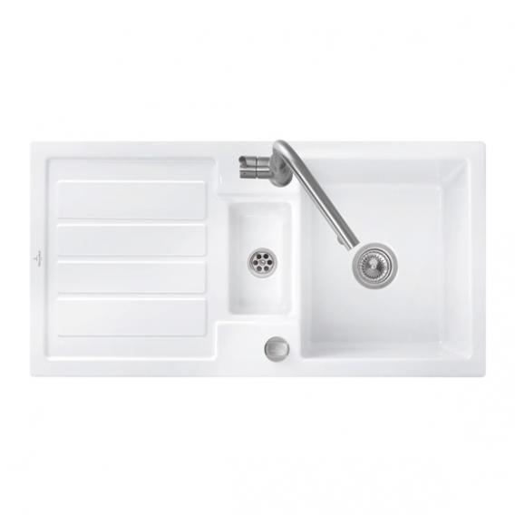 Villeroy & Boch Flavia 60 kitchen sink with half bowl and drainer, reversible