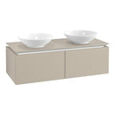 Villeroy & Boch Legato vanity unit for 2 countertop washbasins with 2 pull-out compartments