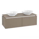 Villeroy & Boch Legato vanity unit for 2 countertop washbasins with 2 pull-out compartments