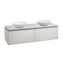 Villeroy & Boch Legato vanity unit for 2 countertop washbasins with 2 pull-out compartments