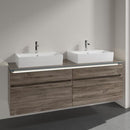 Villeroy & Boch Legato vanity unit for 2 countertop washbasins with 4 pull-out compartments