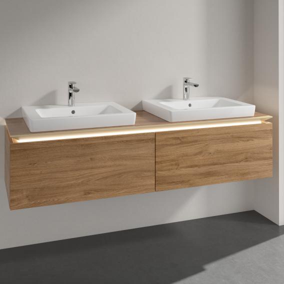 Villeroy & Boch Legato vanity unit for 2 built-in washbasins with 2 pull-out compartments