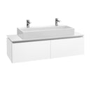 Villeroy & Boch Legato vanity unit for double washbasin with 2 pull-out compartments matt white