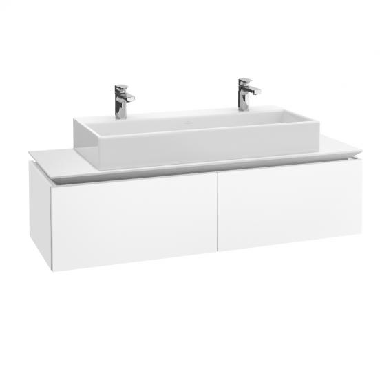 Villeroy & Boch Legato vanity unit for double washbasin with 2 pull-out compartments matt white