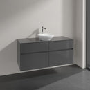Villeroy & Boch Loop & Friends countertop washbasin with Embrace vanity unit with 4 pull-out compartments