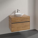 Villeroy & Boch Loop & Friends countertop washbasin with Embrace vanity unit with 2 pull-out compartments