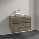 Villeroy & Boch Loop & Friends countertop washbasin with Embrace vanity unit with 2 pull-out compartments