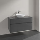 Villeroy & Boch Loop & Friends countertop washbasin with Embrace vanity unit with 2 pull-out compartments
