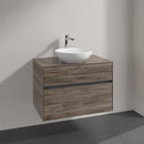 Villeroy & Boch Loop & Friends countertop washbasin with Embrace vanity unit with 2 pull-out compartments
