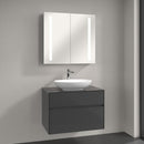 Villeroy & Boch Loop & Friends countertop washbasin with Embrace vanity unit and My View 14 mirror cabinet
