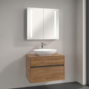 Villeroy & Boch Loop & Friends countertop washbasin with Embrace vanity unit and My View 14 mirror cabinet