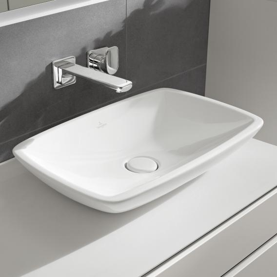 Villeroy & Boch Loop & Friends countertop basin, square white, with CeramicPlus