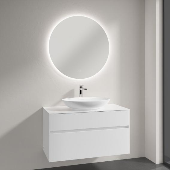 Villeroy & Boch Loop & Friends countertop washbasin with Embrace vanity unit and More to See Lite mirror
