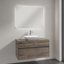 Villeroy & Boch Loop & Friends countertop washbasin with Embrace vanity unit and More to See Lite mirror