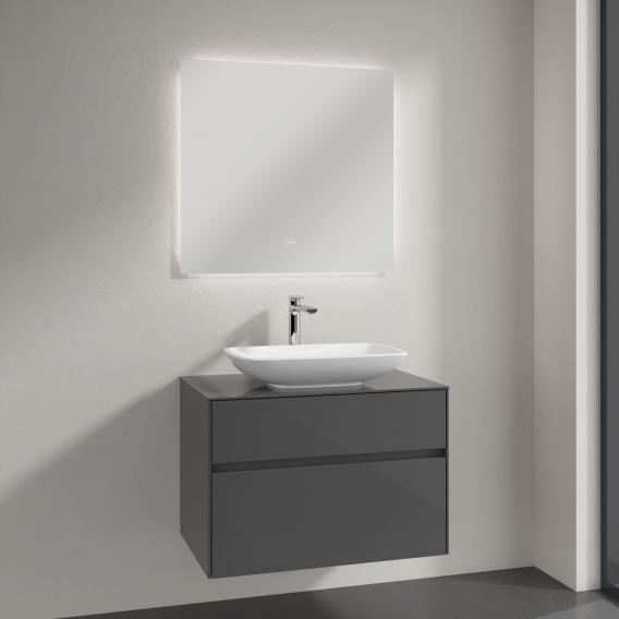 Villeroy & Boch Loop & Friends countertop washbasin with Embrace vanity unit and More to See Lite mirror