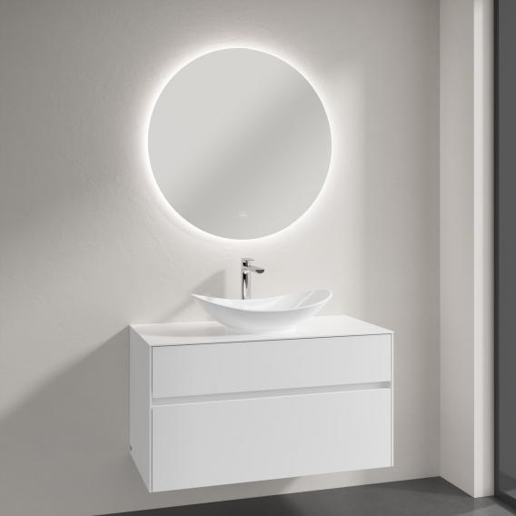 Villeroy & Boch My Nature countertop washbasin with Embrace vanity unit and More to See Lite mirror