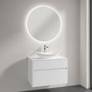 Villeroy & Boch My Nature countertop washbasin with Embrace vanity unit and More to See Lite mirror
