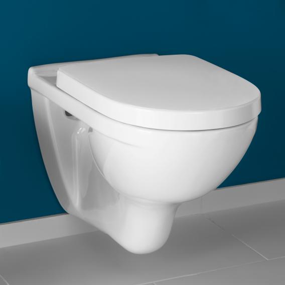 Villeroy & Boch O.novo combi pack wall-mounted washdown toilet, with toilet seat