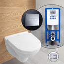Villeroy & Boch O.novo Compact complete SET wall-mounted toilet with neeos pre-wall element, flush plate