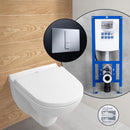 Villeroy & Boch O.novo Compact complete SET wall-mounted toilet with neeos pre-wall element, flush plate