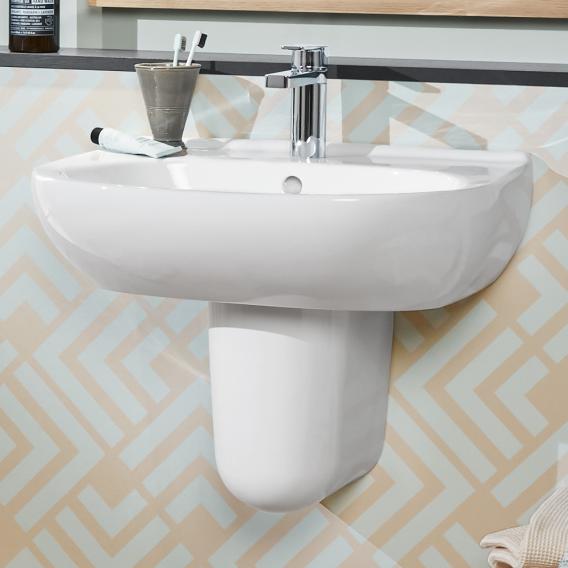 Villeroy & Boch O.novo washbasin white, with 1 tap hole, with overflow