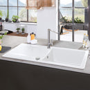 Villeroy & Boch Siluet 50 kitchen sink with drainer, reversible