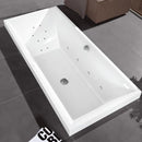 Villeroy &amp; Boch Squaro 矩形漩渦浴缸，內置