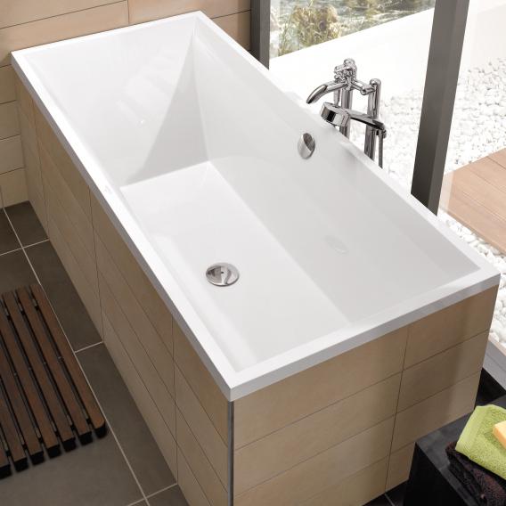 Villeroy & Boch Squaro Slim Line rectangular bath, built-in white