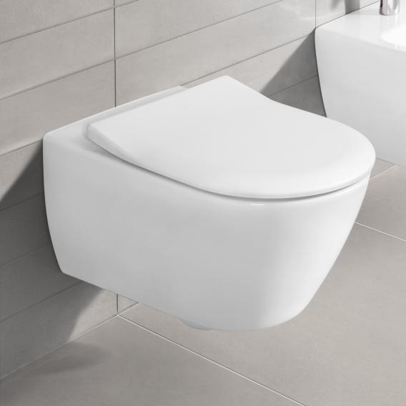 Villeroy & Boch Subway 2.0 combi pack wall-mounted washdown toilet, open flush rim