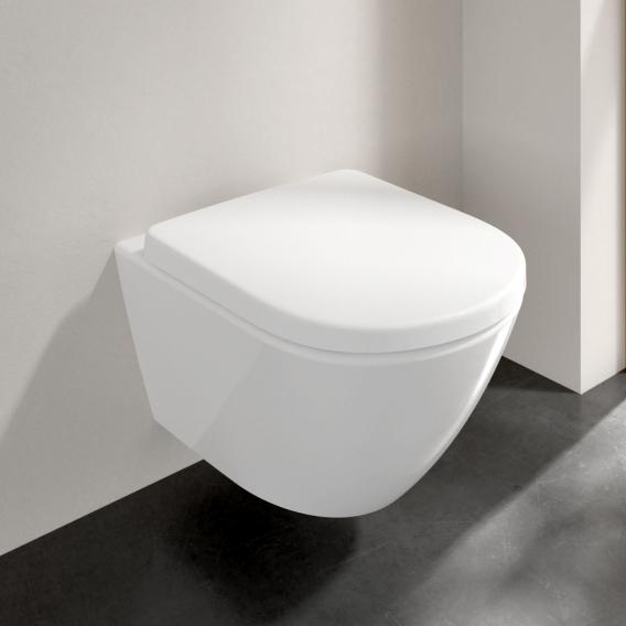Villeroy & Boch Subway 2.0 Comfort wall-mounted washdown toilet, open flush rim, DirectFlush