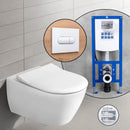 Villeroy & Boch Subway 2.0 complete SET wall-mounted toilet with neeos pre-wall element, flush plate
