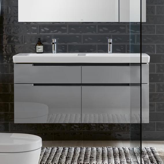 Villeroy & Boch Subway 2.0 double washbasin with vanity unit XXL with 4 pull-out compartments