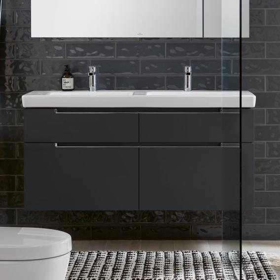 Villeroy & Boch Subway 2.0 XXL vanity unit for double washbasin, 4 pull-out compartments